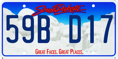 SD license plate 59BD17