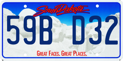 SD license plate 59BD32