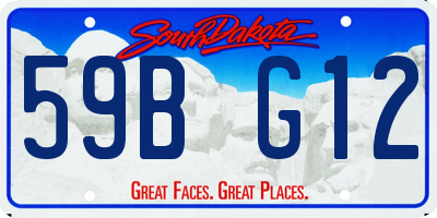SD license plate 59BG12