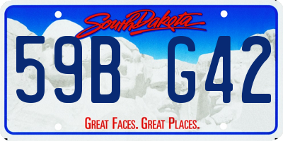 SD license plate 59BG42