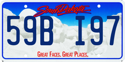 SD license plate 59BI97