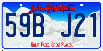 SD license plate 59BJ21