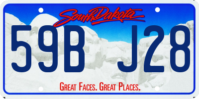 SD license plate 59BJ28