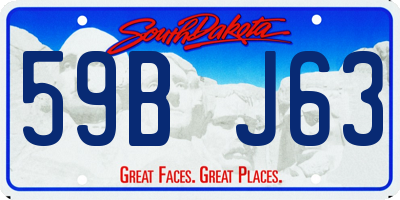 SD license plate 59BJ63
