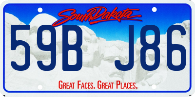 SD license plate 59BJ86