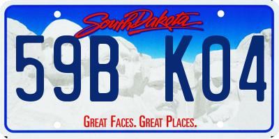 SD license plate 59BK04