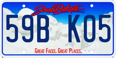 SD license plate 59BK05