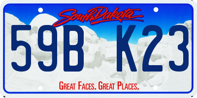 SD license plate 59BK23