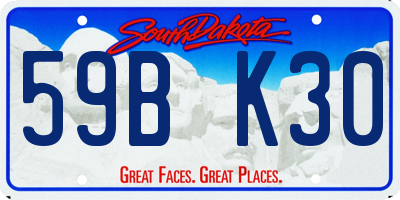 SD license plate 59BK30