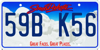 SD license plate 59BK56