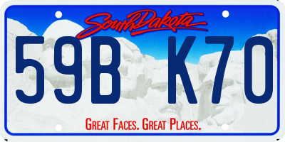SD license plate 59BK70