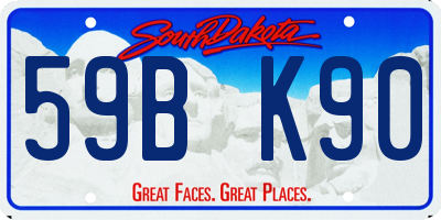 SD license plate 59BK90