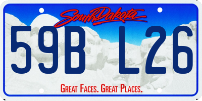 SD license plate 59BL26