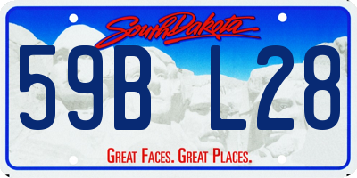 SD license plate 59BL28