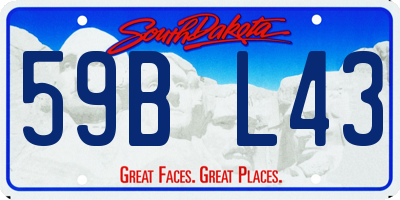 SD license plate 59BL43