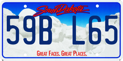 SD license plate 59BL65