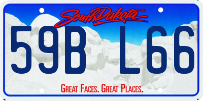 SD license plate 59BL66