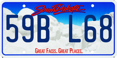 SD license plate 59BL68