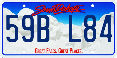 SD license plate 59BL84