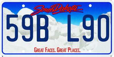 SD license plate 59BL90