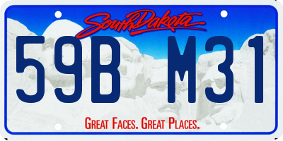 SD license plate 59BM31