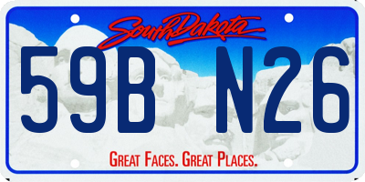 SD license plate 59BN26