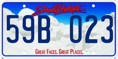 SD license plate 59BO23