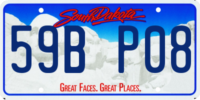 SD license plate 59BP08