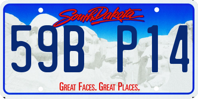 SD license plate 59BP14