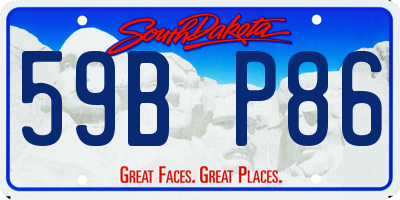 SD license plate 59BP86