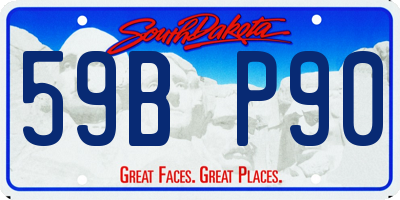 SD license plate 59BP90