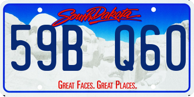 SD license plate 59BQ60
