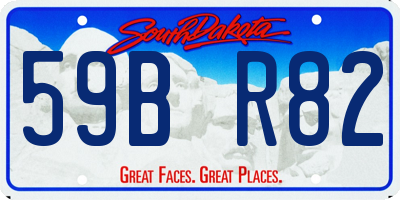 SD license plate 59BR82