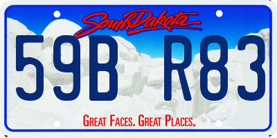 SD license plate 59BR83