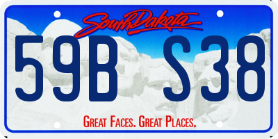 SD license plate 59BS38
