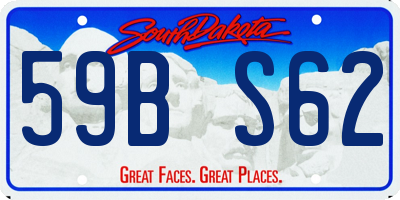 SD license plate 59BS62
