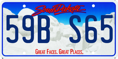 SD license plate 59BS65