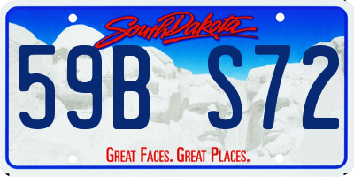 SD license plate 59BS72