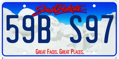 SD license plate 59BS97