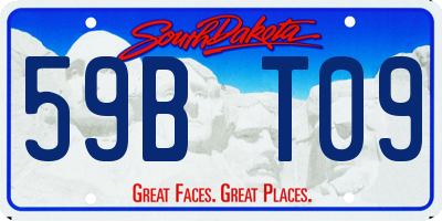SD license plate 59BT09