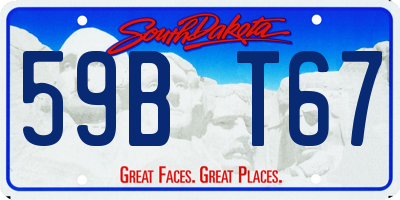 SD license plate 59BT67