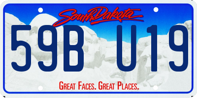 SD license plate 59BU19