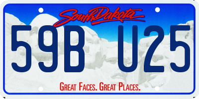 SD license plate 59BU25