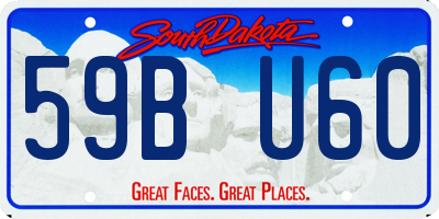 SD license plate 59BU60