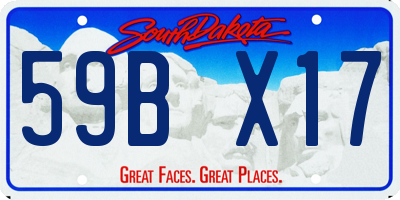 SD license plate 59BX17