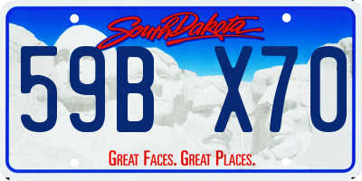 SD license plate 59BX70