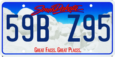 SD license plate 59BZ95