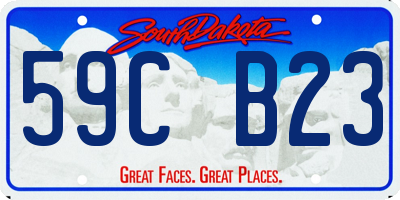 SD license plate 59CB23