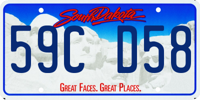SD license plate 59CD58