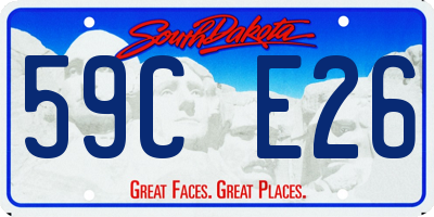 SD license plate 59CE26